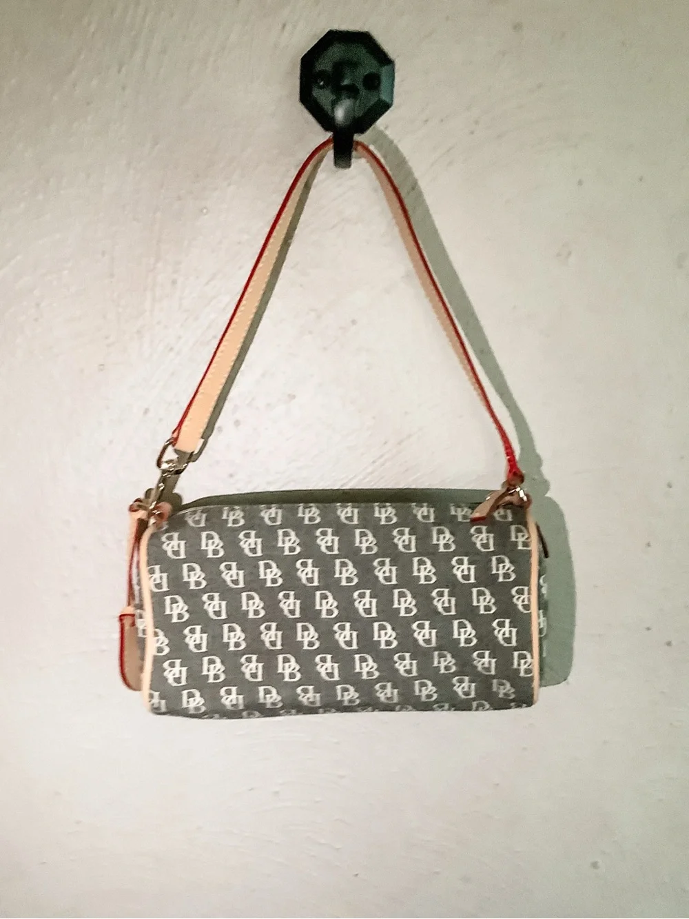 Vintage Dooney & Bourke Monogrammed Mini Barrel Bag